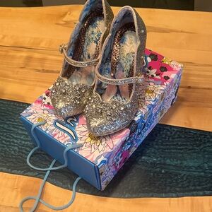 Irregular Choice Silver Glitter Heels
